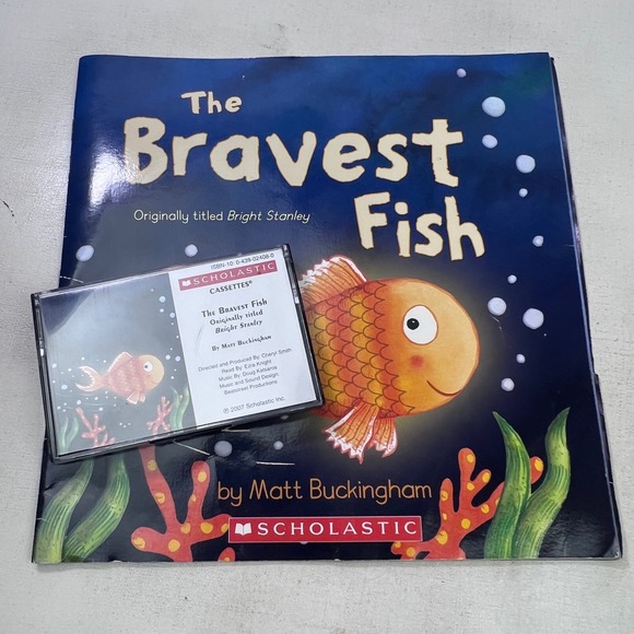Scholastic Other - Scholastic The Bravest Fish Book and Cassette Set Matt Buckingham Bright Stanley